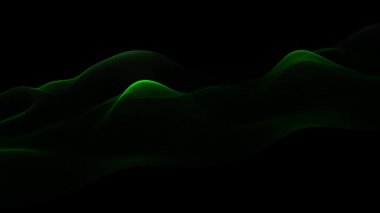 Karanlık arkaplan üzerinde yanan dalgaların canlandırması soyut sinema sahneleri ve dijital yaratıcı projeler için mükemmeldir..