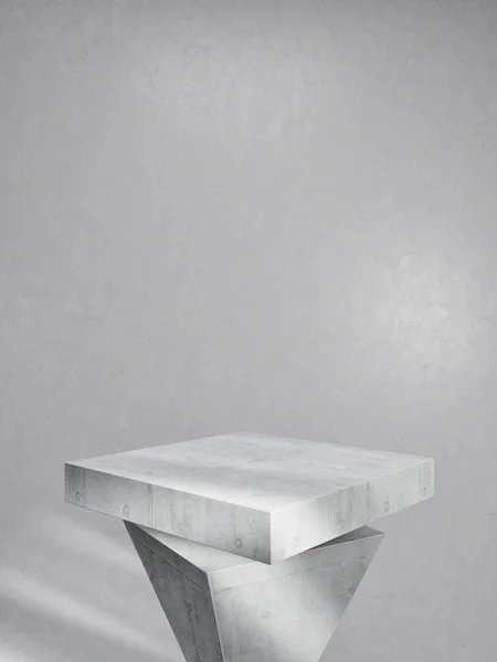 Minimalism Mock Concrete Podium Product Presentation Illustration — Stock Photo, Image