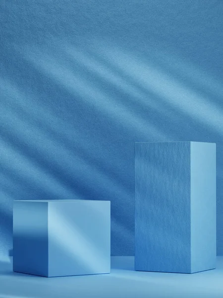 Abstract Premium Podium Voor Productpresentatie Zachte Lichtschaduw Blauwe Achtergrond Illustratie — Stockfoto