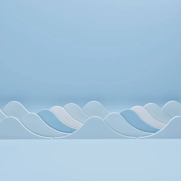 Mock up minimalism abstract podium for product presentation, 3d illustration.
