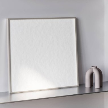 Minimalizm içerisindeki posteri, 3D illüstrasyon