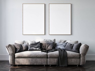 Minimalizm içerisindeki posteri, 3D illüstrasyon