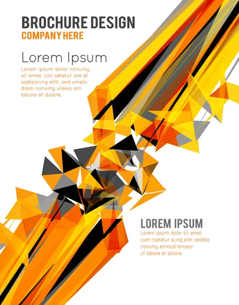 Futuristic Design Background Triangle Brochure Design Flyer — Stock Vector