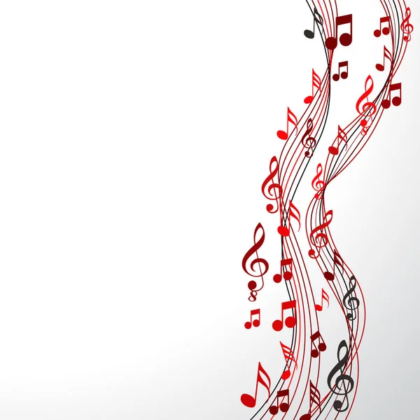 Кольорові Музичні Ноти Білому Тлі — стоковий вектор