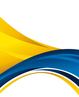 Dalgalı mavi ve turuncu arkaplan - broşür tasarımı veya el ilanı