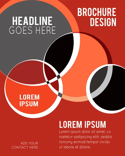 Magazine Brochure Design Vectoriel Lignes Cercles Courbes Ondes Lisses Contexte — Image vectorielle