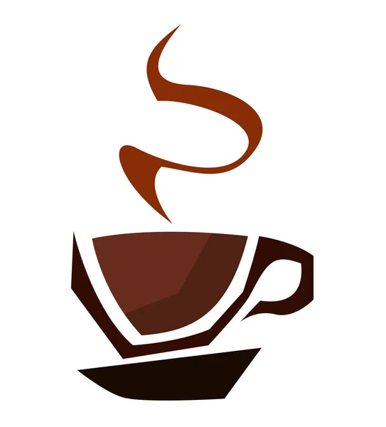 Tazza Caffè Nero Sfondo Bianco Illustrazione — Vettoriale Stock