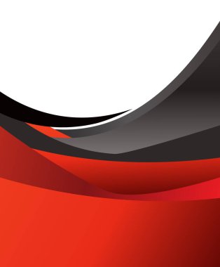 Dalga tasarımlı veya broşürlü soyut siyah ve kırmızı arkaplan