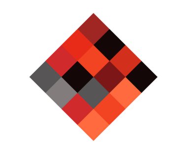 Beyaz üzerine izole küp sembolü - illüstrasyon