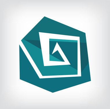 Amblem tasarımı, soyut vektör logosu. Soyut iş logosu