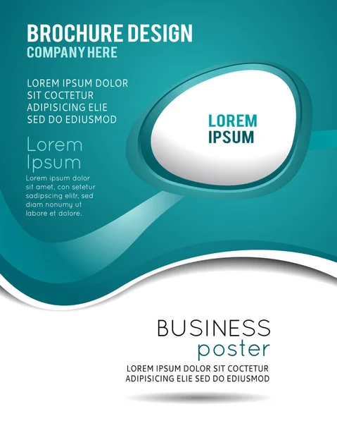 Background Wave Brochure Design Flyer — Stock Vector