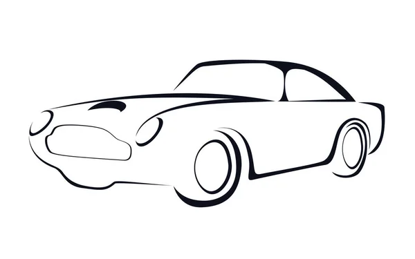 抽象的な車のデザインコンセプト白の背景に自動車ベクトルのロゴデザインテンプレート イラスト — ストックベクタ