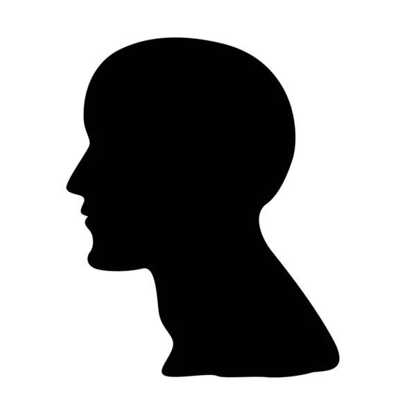 Face Siloulete Icon Silhouette Vector — Stock Vector