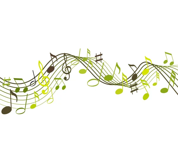 Music Notes Solide White Background — Stock Vector