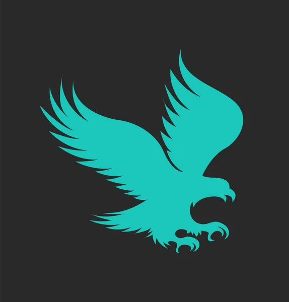 Símbolo Águila Aislado Gris Ilustración — Vector de stock