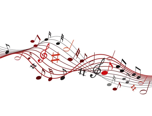 Music Notes Solide White Background — Stock Vector