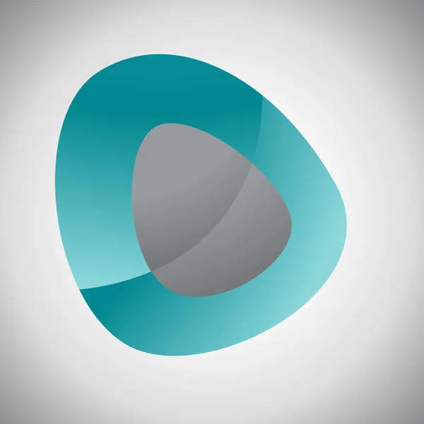 Abstrakte Welle Logo Vorlage Design Stil Isoliert Auf Weißem Hintergrund — Stockvektor