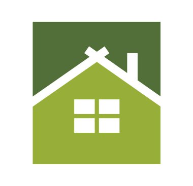 Yeşil emlak simgesi - illüstrasyon