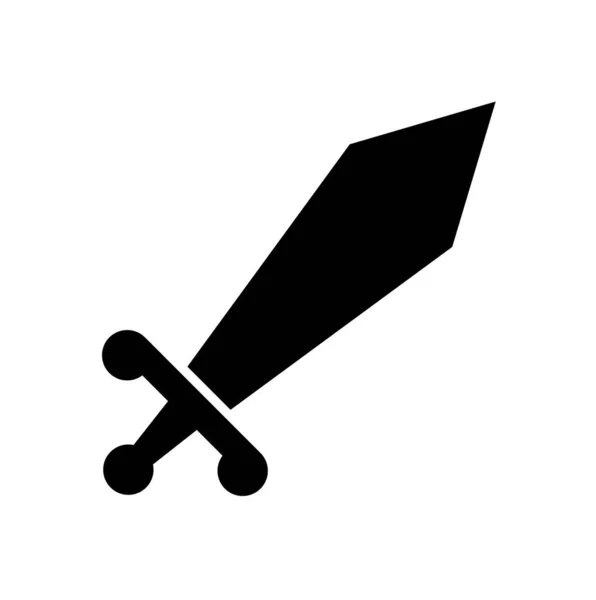 Abstrakter Vektor Einfaches Schwert Symbol Kreative Konzept Ikone — Stockvektor