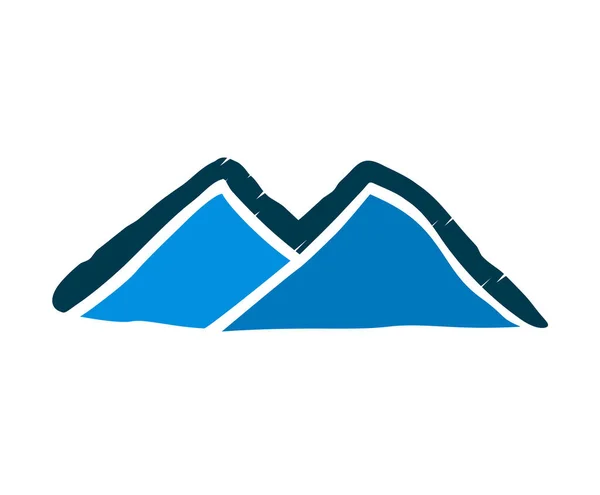 白い背景に隔離された山のベクトルアイコン スタイル化された画像 — ストックベクタ
