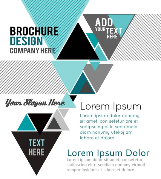 Design Futuriste Fond Avec Triangle Conception Brochure Flyer — Image vectorielle