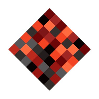 Beyaz üzerine izole küp sembolü - illüstrasyon