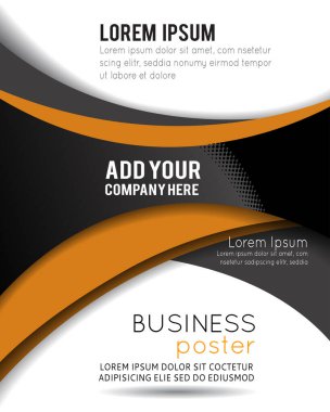 Profesyonel iş tasarım şablonu ya da kurumsal afiş tasarımı. Dergi kapağı, yayıncılık ve baskı sunumu. Soyut vektör arkaplanı.
