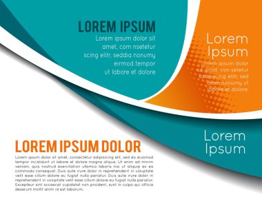 Profesyonel iş tasarım şablonu ya da kurumsal afiş tasarımı. Dergi kapağı, yayıncılık ve baskı sunumu. Soyut vektör arkaplanı.