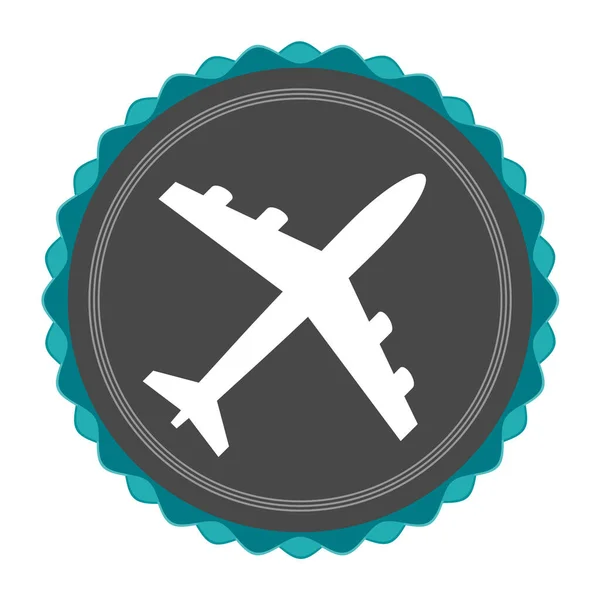 Sinal Avião Ícone Viagem Símbolo Avião Isolado Fundo Branco Ilustração —  Vetores de Stock