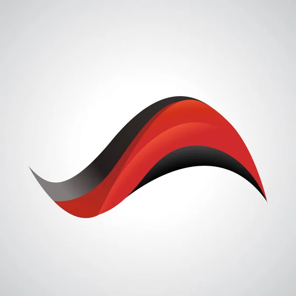 Abstract Wave Logo Template Design Stijl Geïsoleerd Een Witte Achtergrond — Stockvector