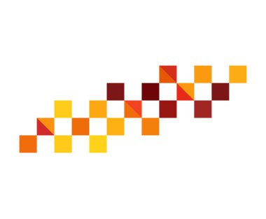 Beyaz üzerine izole küp sembolü - illüstrasyon