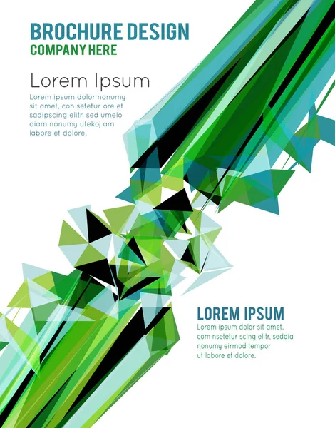 Futuristic Design Background Triangle Brochure Design Flyer — Stock Vector