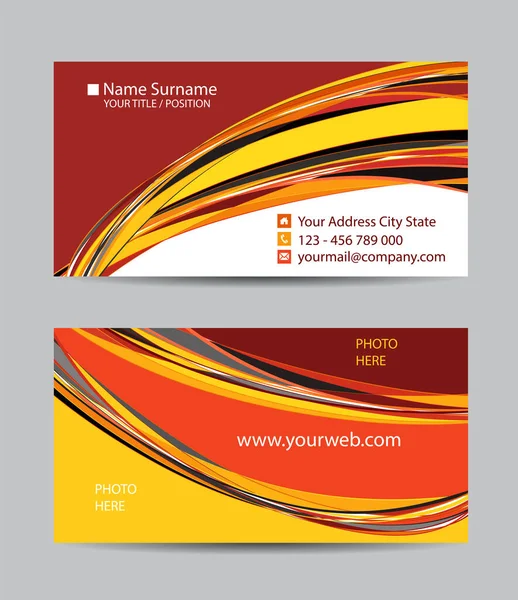 Vector Abstract Creative Business Cards — Stock Vector