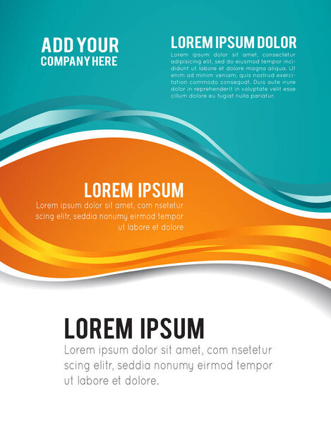 Иллюстрированная презентация бизнеса. Обложка журнала, шаблон деловой брошюры.