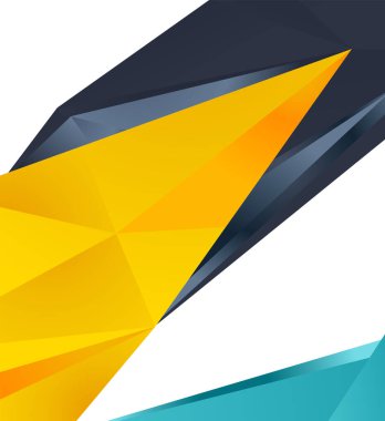 Broşür veya el ilanı için arkaplan üçgeni konsept tasarımı, soyut vektör illüstrasyonu