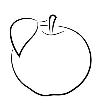 Elma işareti simgesi. Vektör illüstrasyonu.