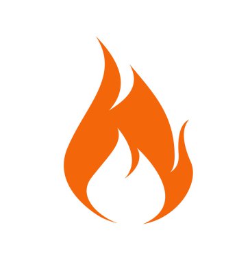 Beyaz arka planda vektör ateş topu. Ateş Topu Simgesi.