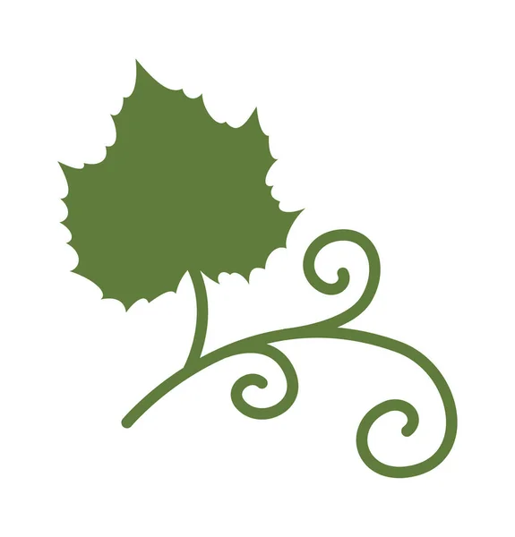 白背松上孤立的绿色藤叶矢量图标集 — 图库矢量图片