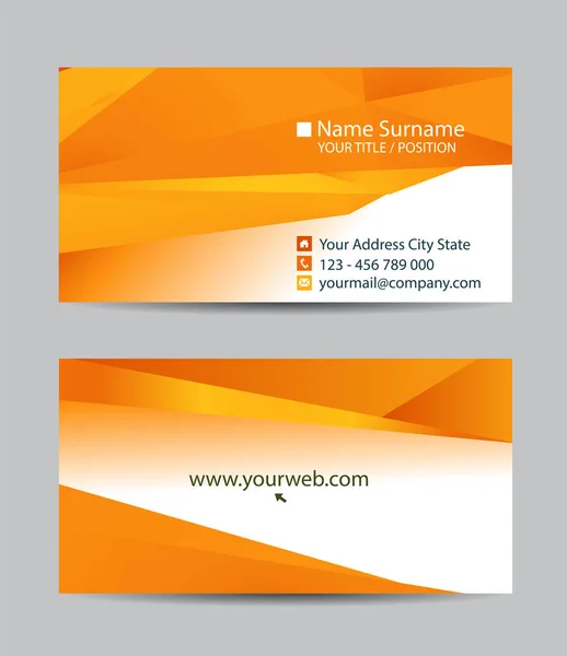 Vector Abstract Creative Triangle Business Cards — Stock Vector