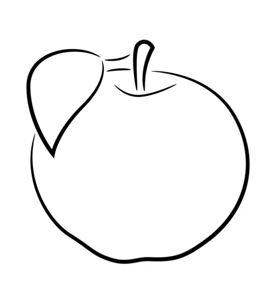Apple Sign Icon Vector Illustration — Stock Vector