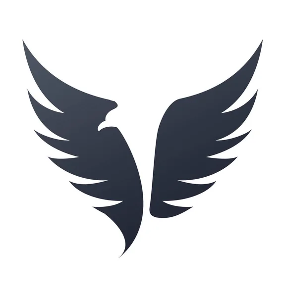 Eagle Symbol Isolated White Illustration — Stock Vector