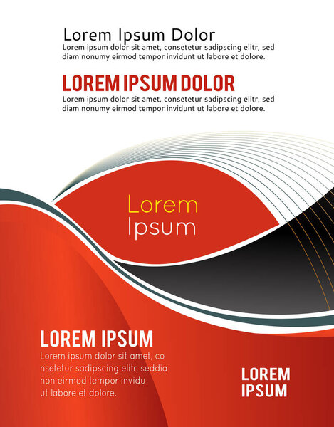 Разноцветная компоновка с подсветкой. Обложка журнала, шаблон деловой брошюры.