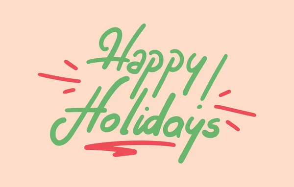 Happy Holidays Lettering Illustration — Foto de Stock