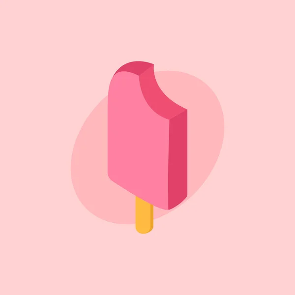 Мороженое Векторной Иконке Вкусный Фаст Фуд — стоковый вектор