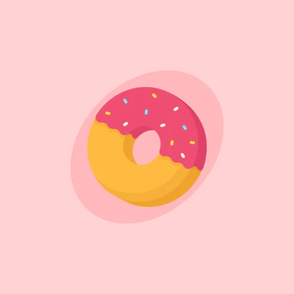 Εικονίδιο Διανύσματος Donut Νόστιμο Αναζητούν Fast Food — Διανυσματικό Αρχείο