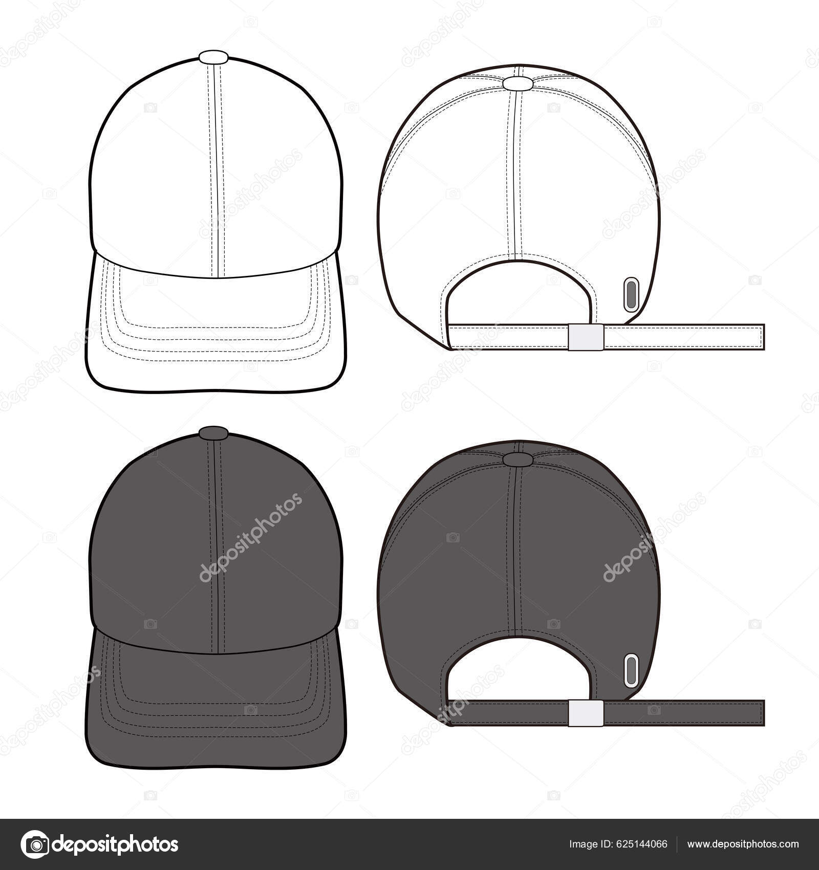Μπέιζμπολ Cap Καπέλο Μόδα Επίπεδη Σκίτσο — Φωτογραφία Αρχείου © haydenkoo  #625144066