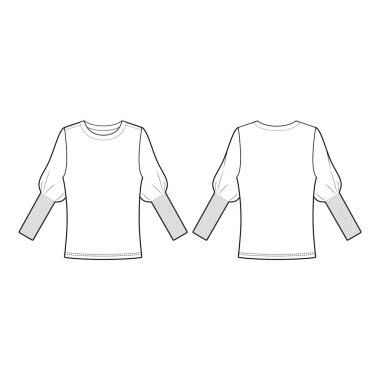 Gömlek Bluz Üst Moda Çizimi