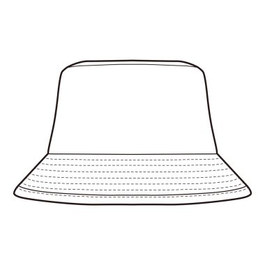 Bucket Hat Düz Çizim