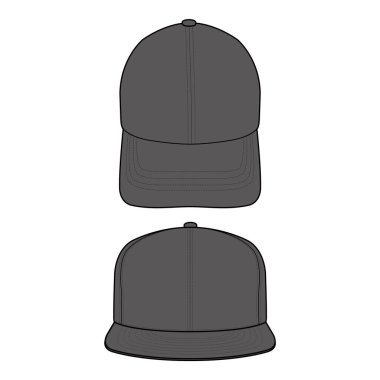 Beyzbol Şapkalı Şapka Düz Çizim