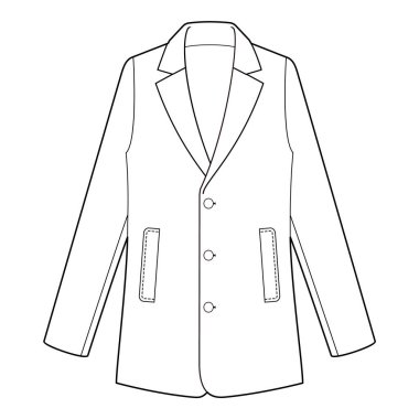 Dış ceket, dış giysi, düz moda.